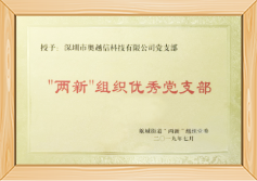 优秀党支部证书