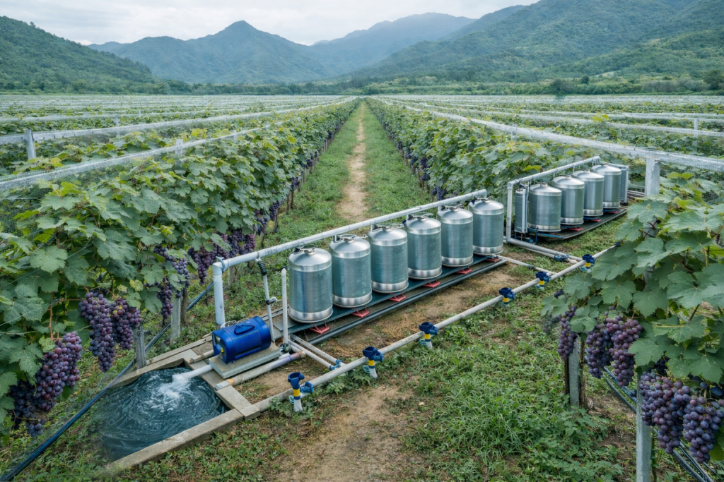 江西吉安的葡萄种植基地